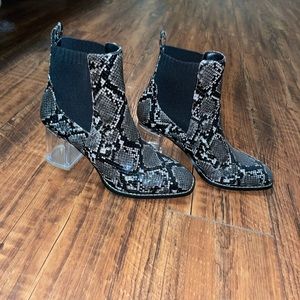Snakeskin Booties